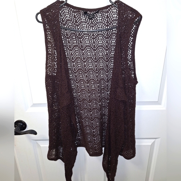 A Cable and Guage cotton and linen crocheted open cardigan duster. - Picture 1 of 5